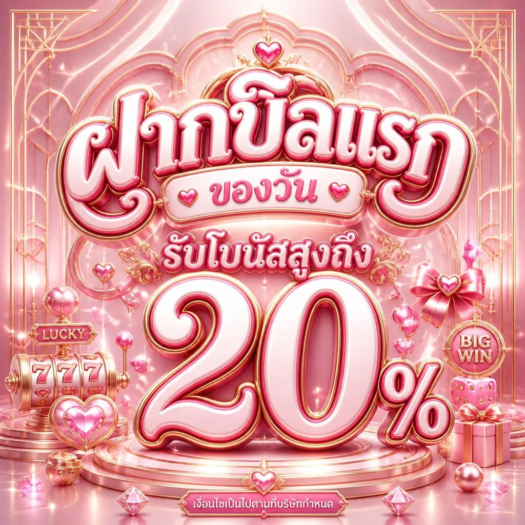 ฝากบิลแรกของวัน รับโบนัส 20%